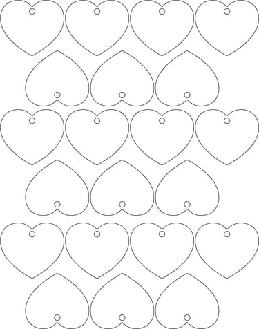 Plantilla de colgante de Corazón S1302